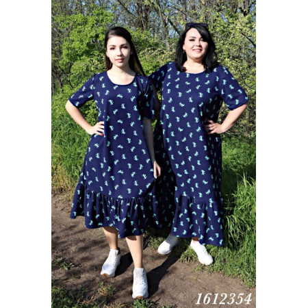 Сукня 1612 Oversize (зелений бантик)